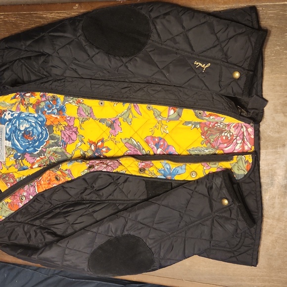 Joules Women's Black Quilted Barn Coat - Medium UK 12 US 8 - Picture 3 of 9